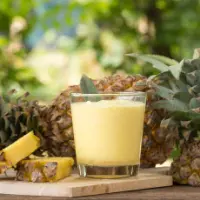 SUCO  ABACAXI  COM LEITE
