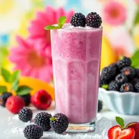 SUCO DE AMORA COM LEITE